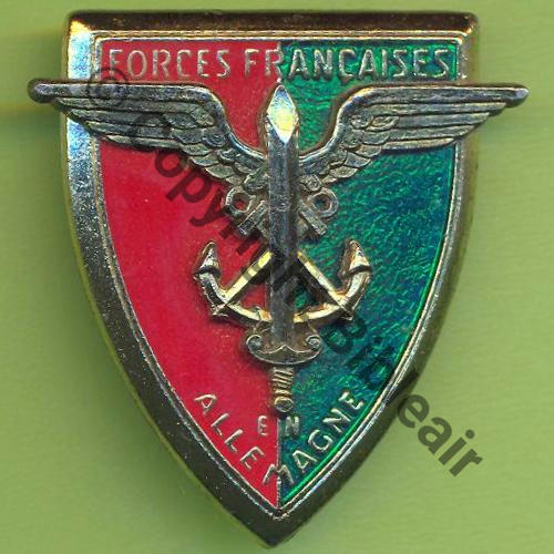 FFA G0803 FORCES FRANCAISES ALLEMAGNE  De Griffes et butees Dos irreg Src.Y.GENTY 2Eur06.07 